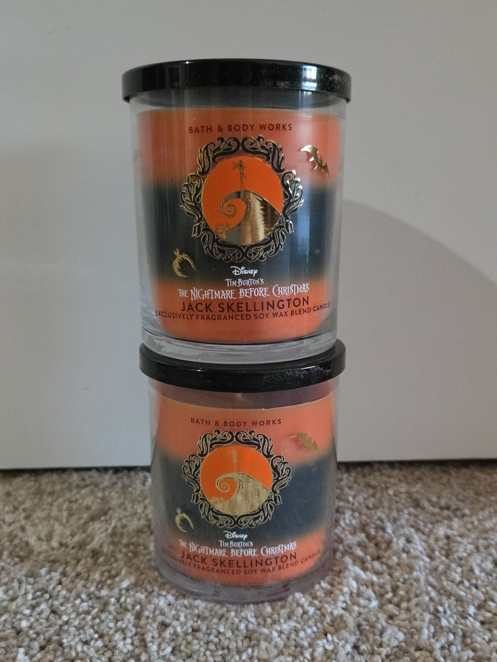 2pc JACK SKELLINGTON Candle Bath & Body Works + Nightmare Before Christmas
